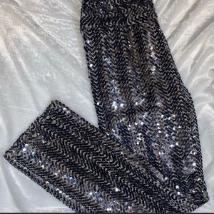 Vintage sequin lined pants